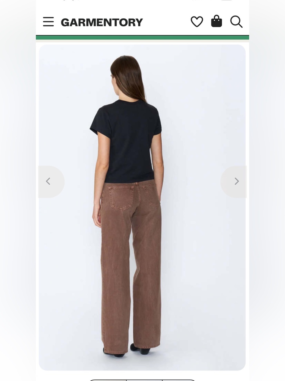 SLVRLAKE Mica Wide-Leg Jeans in Brown size 30 - Picture 3 of 10